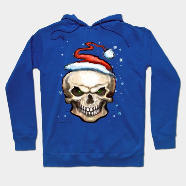 Christmas Skull Hoodie by Kevin Middleton